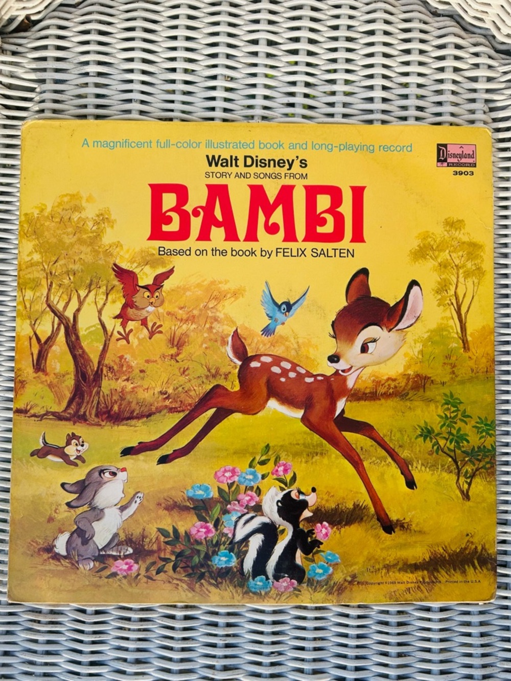 WALT DISNEY'S STORY AND SONGS FROM BAMBI VINYL LP 1969 BOOK AND RECORD